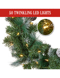Christabelle 61cm Christmas Wreath Bayville Pine with LED Lights Front Door Decoration Ornament