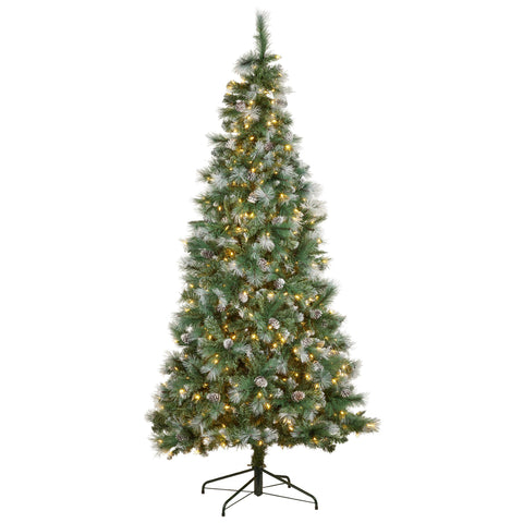 Christabelle 2.3m Bayville Pine Slim Pre-Lit Christmas Tree