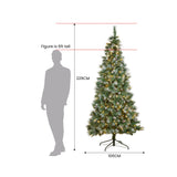 Christabelle 2.3m Bayville Pine Slim Pre-Lit Christmas Tree