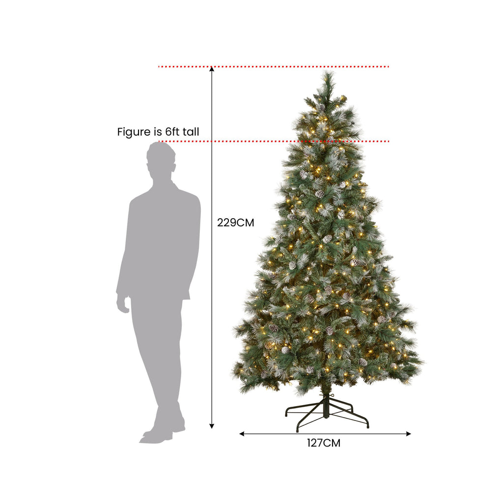 Christabelle 2.3m Bayville Pine Pre-Lit Christmas Tree