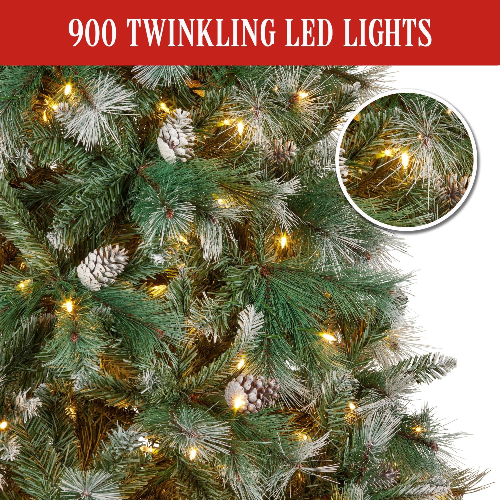 National Tree Company 2.7m Bayville Pine Pre-Lit Christmas Tree