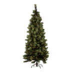 2.3M Christmas Tree with Lights- Slimline Carolina Pine