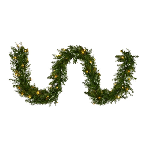 National Tree Company 274cm Pre-lit Christmas Garland - Dunhill Shimmer Fir