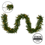 National Tree Company 274cm Pre-lit Christmas Garland - Dunhill Shimmer Fir