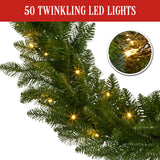 National Tree Company 274cm Pre-lit Christmas Garland - Dunhill Shimmer Fir