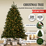 1.8m National Tree Company Dunhill Shimmer Fir Pre-Lit Christmas Tree