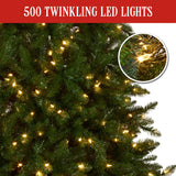 1.8m National Tree Company Dunhill Shimmer Fir Pre-Lit Christmas Tree