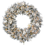National Tree Company Frosted Colonial Pre-Lit Christmas Wreath - 122cm