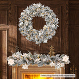 National Tree Company Frosted Colonial Pre-Lit Christmas Wreath - 122cm