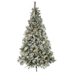 6ft 183cm Frosted Colonial Christmas Tree with Lights