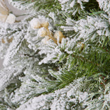 6ft 183cm Frosted Colonial Christmas Tree with Lights