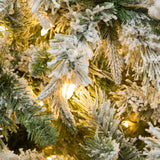 6ft 183cm Frosted Colonial Christmas Tree with Lights