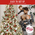6ft 183cm Frosted Colonial Christmas Tree with Lights