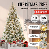 7.5 ft 229cm Frost Colonial Christmas Tree with Lights