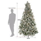 7.5 ft 229cm Frost Colonial Christmas Tree with Lights