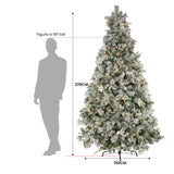 7.5 ft 229cm Frost Colonial Christmas Tree with Lights