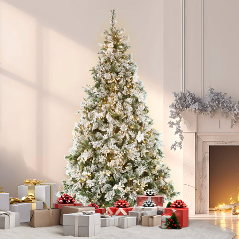 7.5 ft 229cm Frost Colonial Christmas Tree with Lights