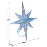 Christmas Display Star with Lights - 107cm