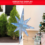 Christmas Display Star with Lights - 107cm