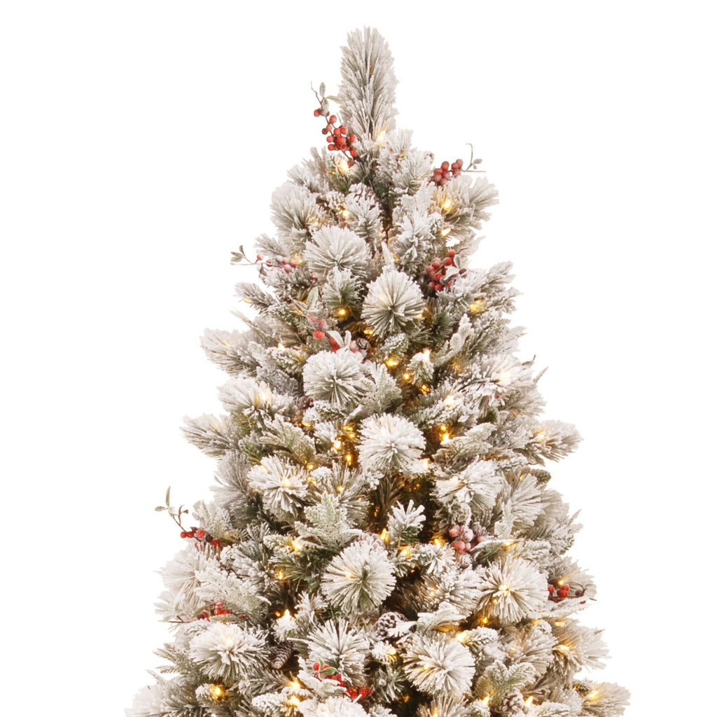 2.3m 229cm Snowy Bedford Christmas Tree 1012 tips 800 LED Lights