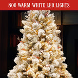 2.3m 229cm Snowy Bedford Christmas Tree 1012 tips 800 LED Lights