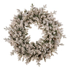 Christabelle Large 1.2m Christmas Wreath Snowy Dorchester with LED Lights Front Door Decoration Ornament