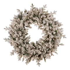 Christabelle Large 1.2m Christmas Wreath Snowy Dorchester with LED Lights Front Door Decoration Ornament