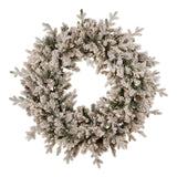 National Tree Company 122cm Snowy Dorchester Pre-Lit Christmas Wreath