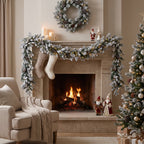 Christabelle 2.7m Christmas Garland with Lights Dorchester Snow Tree Decoration Ornament