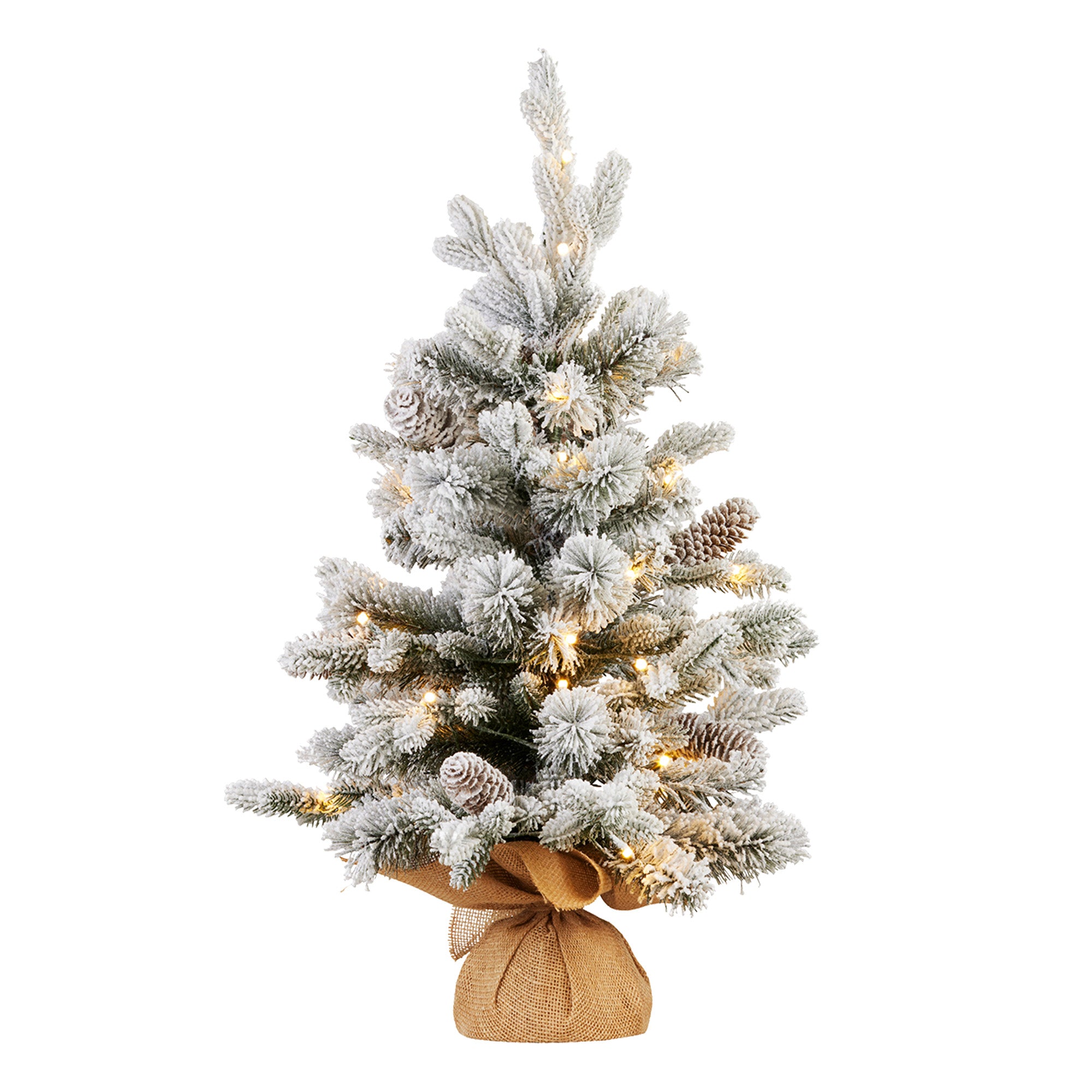 61cm National Tree Company Snowy Dorchester Table top Pre-Lit Christmas Tree