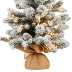 61cm National Tree Company Snowy Dorchester Table top Pre-Lit Christmas Tree