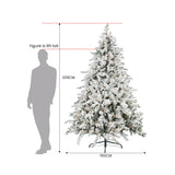 2.3M Christmas Tree with Twinkle Lights- Snowy Dorchester
