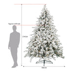 2.7M Christmas Tree with Twinkle Lights- Snowy Dorchester