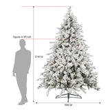 2.7M Christmas Tree with Twinkle Lights- Snowy Dorchester