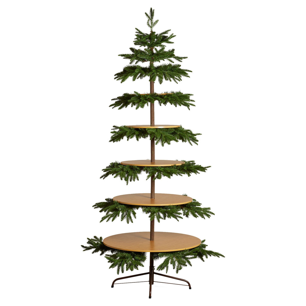 Christabelle 2.3m Christmas Display Tree with 5 Shelves & Foliage