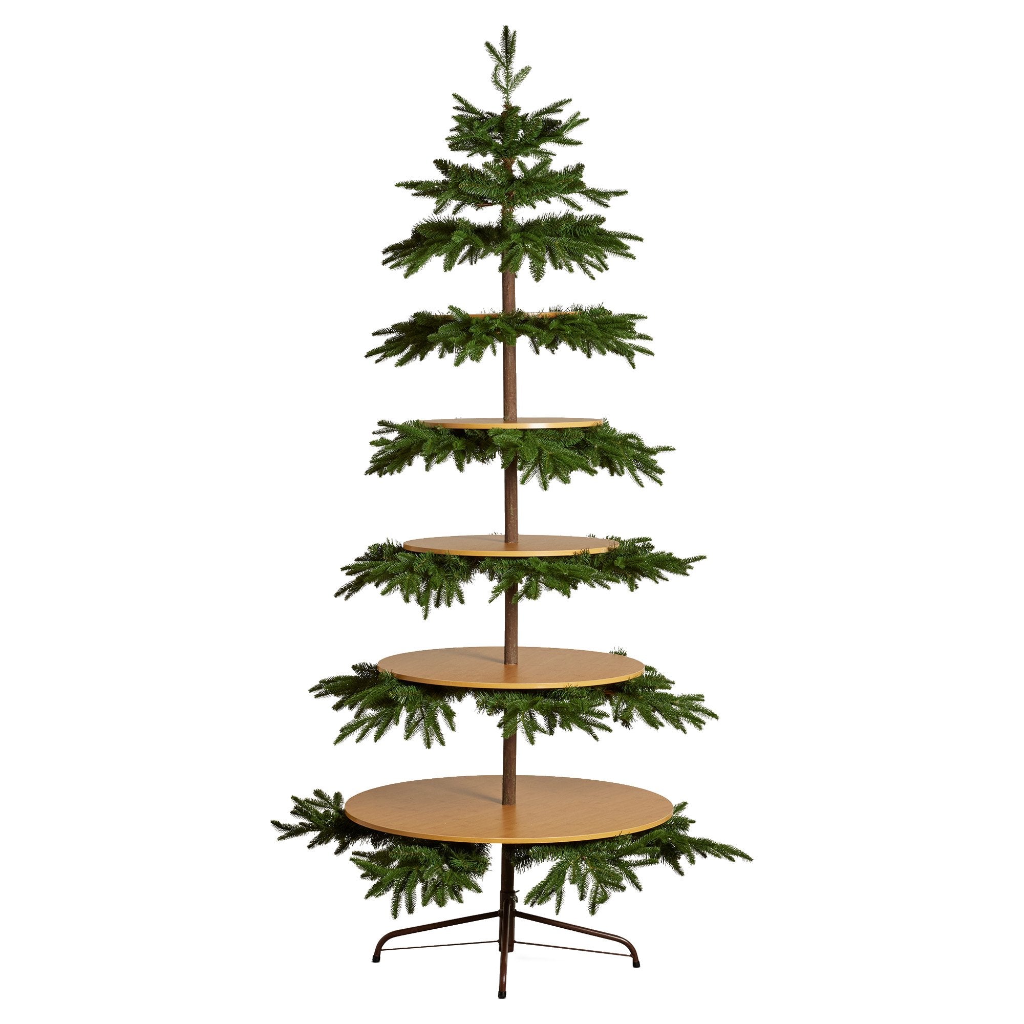 Christabelle 2.3m Christmas Display Tree with 5 Shelves & Foliage