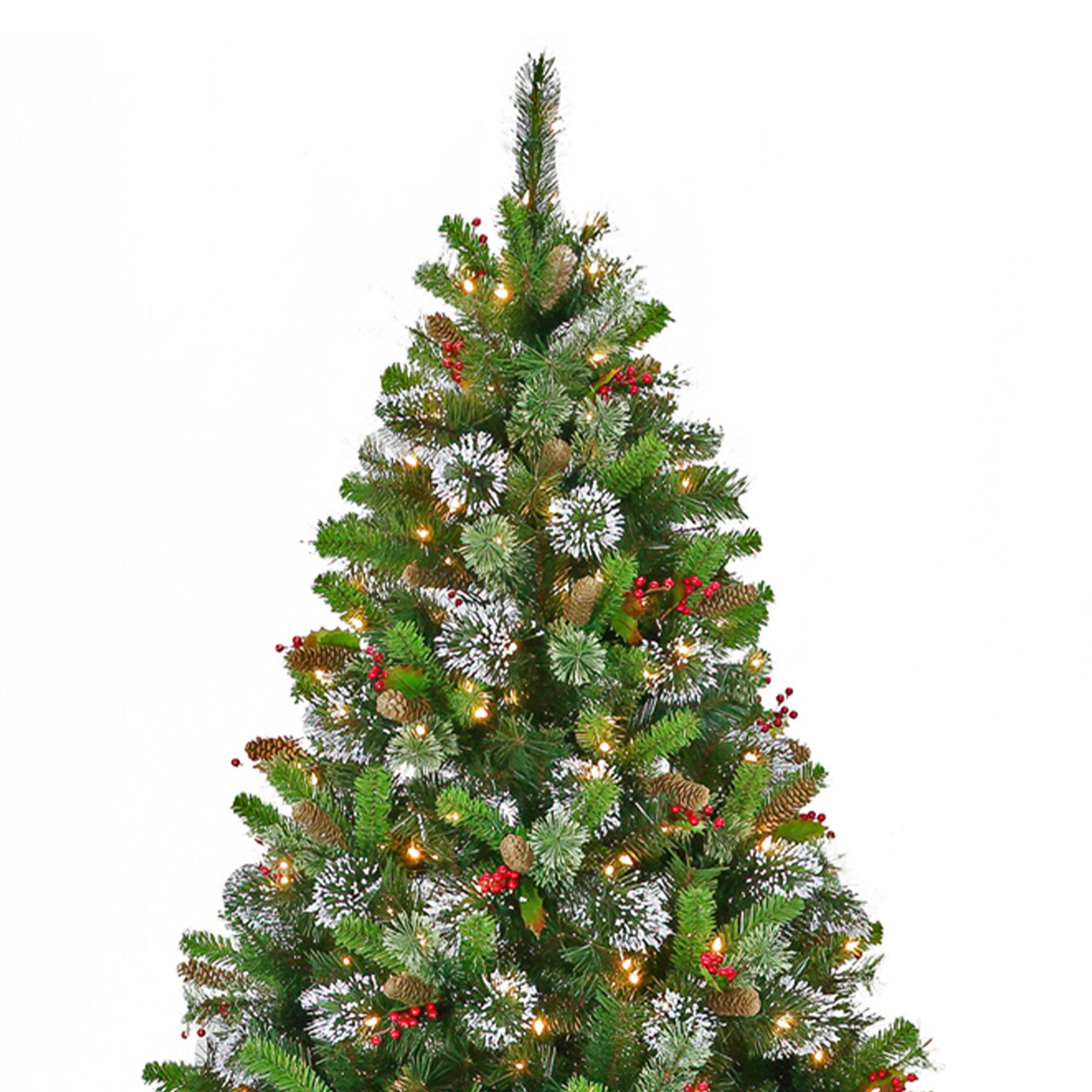 2.3M Christmas Tree with Twinkle Lights- Wintry Pine