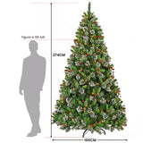 2.7M Christmas Tree with Twinkle Lights Wintry Pine
