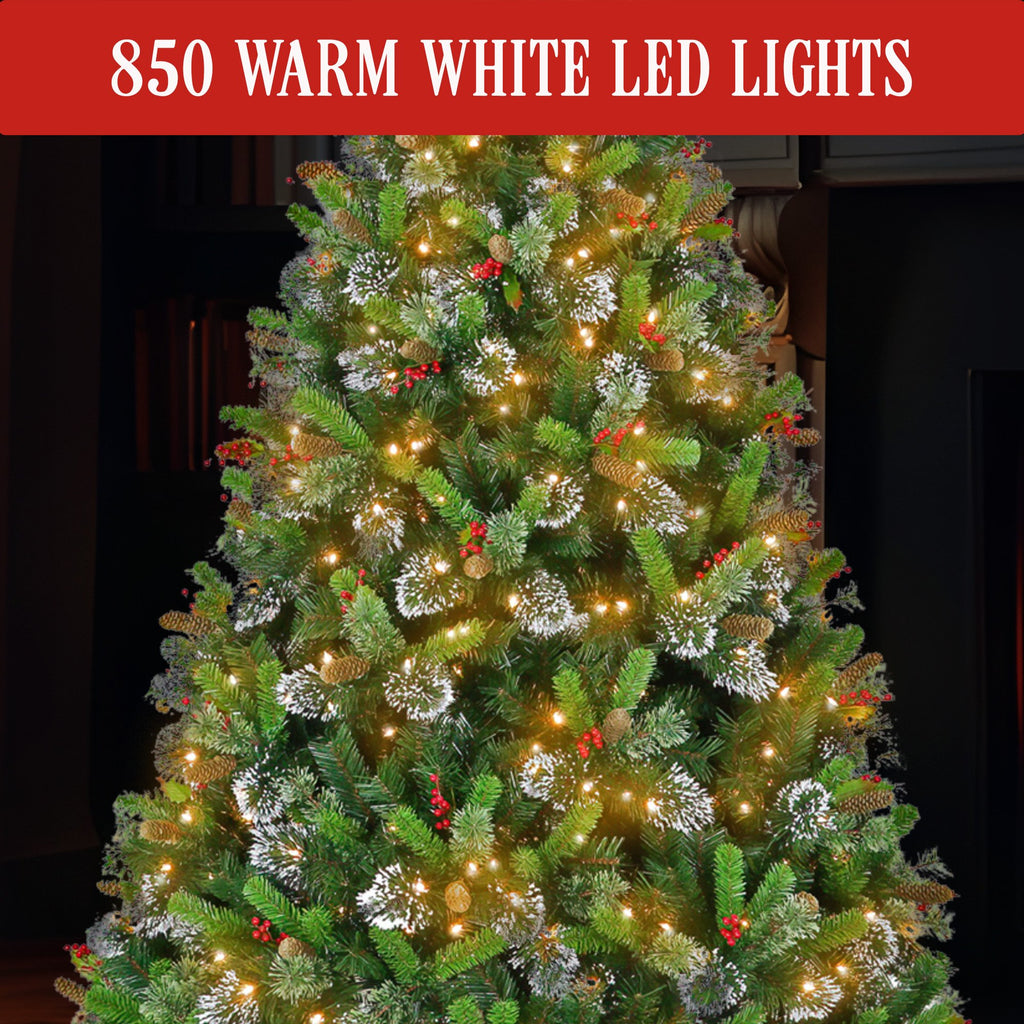 2.7M Christmas Tree with Twinkle Lights Wintry Pine