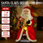 Christabelle 1.1m Musical LED Animated Christmas Santa Claus Glowing Lantern Ornament Decoration