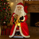 Christabelle 1.1m Musical LED Animated Christmas Santa Claus Glowing Lantern Ornament Decoration