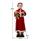 Christabelle Large 1.5m Musical Animated Mrs Claus Christmas Decoration with Candle Ornament