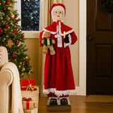 Christabelle Large 1.5m Musical Animated Mrs Claus Christmas Decoration with Candle Ornament