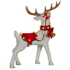 Christabelle 80cm White Reindeer Christmas Light Up Display Animated LED Lights Indoor Xmas Festive Decoration