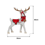 Christabelle 80cm White Reindeer Christmas Light Up Display Animated LED Lights Indoor Xmas Festive Decoration
