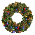 Christabelle 61cm Christmas Wreath Bristle Berry with LED Lights Front Door Decoration Ornament