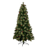 2.3m National Tree Company Bristle Berry Multicolour Pre-Lit Christmas Tree with 1116 Tips
