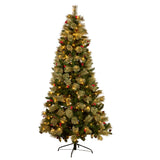 2.3m National Tree Company Bristle Berry Multicolour Pre-Lit Christmas Tree with 1116 Tips