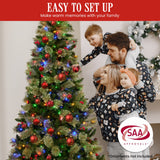 2.3m National Tree Company Bristle Berry Multicolour Pre-Lit Christmas Tree with 1116 Tips