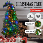 1.2m Bad Santa Curved Multicolour Pre-Lit Christmas Tree